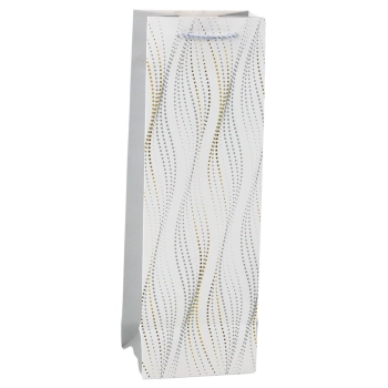 Torba Prezentowa Na Butelkę Połyskujące Fale 35 x 12 x 9 cm