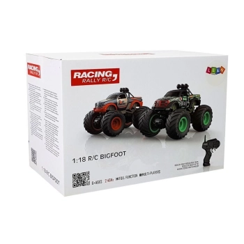 Auto Terenowe Duże Koła Bigfoot Zdalnie Sterowany 2.4G 1:18 Żółty