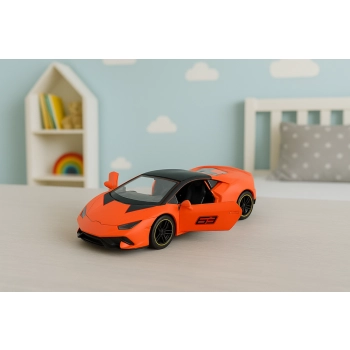 Samochód Sportowy Napęd Pull Back Metalowy Pomarańczowy 1:43