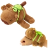 Pluszowa Kapibara Z Żółwiem Opaski Na Nadgarstek Rękę 2w1 Brązowa 18cm