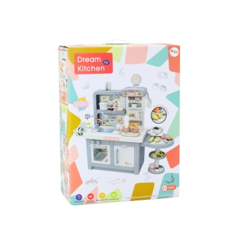 Kuchnia Marzeń Dla Dzieci Światła Dźwięki Para Akcesoria Szara
