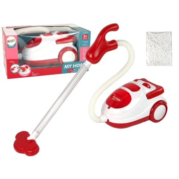 Odkurzacz Czerwony AGD Dla Dzieci Styropianowe Kuleczki