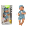 Lalka Bobas w Niebieskim Ubranku Czapeczka Smoczek Kołderka