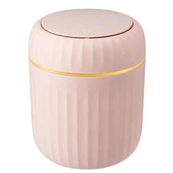 Mini Kosz Na Śmieci Otwierana Pokrywa Uniwersalny Elegancki Różowy