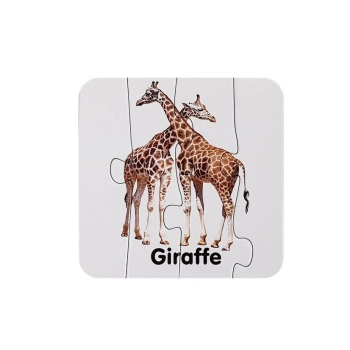 Puzzle Edukacyjne Układanka Dzikie Zwierzęta 10 Połączeń Angielski