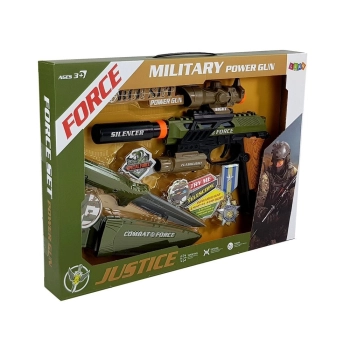 Zestaw Wojskowy Pistolet Karabin Nóż Medal Celownik Dźwięk