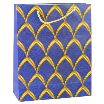 Torba Prezentowa Elegancka Złote Zdobienia 32 x 26 x 12 cm