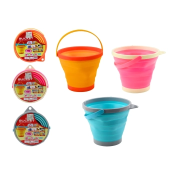 Wiaderko Sylikonowe Składane Uniwersalne 3 Kolory