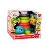 Piramidka Jeżdżący Żółwik 2w1 Układanka Kółka Światła Dźwięki