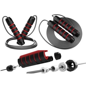 Skakanka Łożyskowa Do Ćwiczeń z Rączką Piankową Regulowana 3m