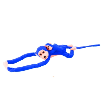 Maskotka Pluszowa Małpka z Dzieckiem Niebieska 90 cm
