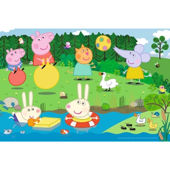 Puzzle - 60 - Wakacyjna zabawa - Świnka Peppa - Trefl 17326