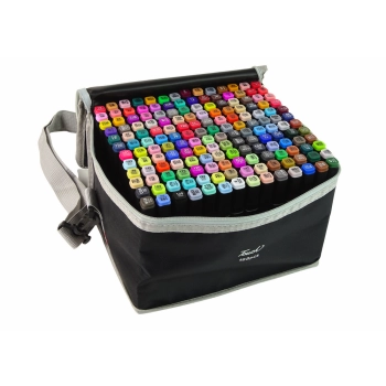 Zestaw Markerów Dwustronnych W Torbie 168 Sztuk