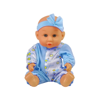 Lalka Bobas Niebieska Nocnik Siusia Pije Kokardka 24 cm