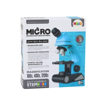 Mikroskop Edukacyjny Do Badań Dla Dzieci Akcesoria Niebieski
