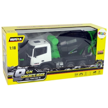 Betoniarka Zdalnie Sterowana 1:18 Czarna Huina 2,4G Obrotowa Gruszka