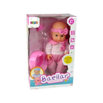 Lalka Piżama 30 cm Różowa Butelka Nocnik Pije