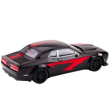 Samochód Sportowy Napęd Błyszcząca Karoseria Czarny Czerwone Linie