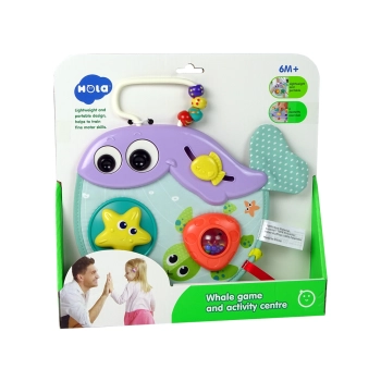 Wieloryb Dla Niemowląt Grzechotka Kształty Suwak Koraliki