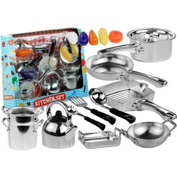 Zestaw Akcesoria Kuchenne Garnki Sztućce Jedzenie