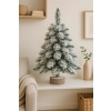 Choinka Ozdobna Dekoracyjna Sztuczna Na Pniu Pokryta Śniegiem 60 x 16 cm