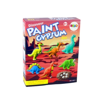 Zestaw DIY Odlewy Gipsowe Malowanie Farby Dinozaury