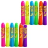Zestaw Do Malowania Twarzy Pisaki Kredki Neonowe UV Fluorescencyjne 12szt