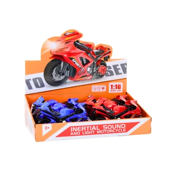 Motocykl Sportowy Napęd Frykcyjny Światło i Dźwięk 2 Kolory
