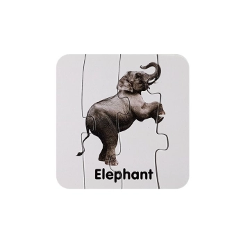 Puzzle Edukacyjne Układanka Dzikie Zwierzęta 10 Połączeń Angielski