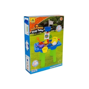 Stolik Piaskownica Foremki do Piasku Łopatki Konewka