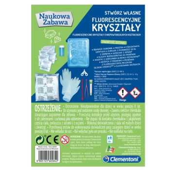 Naukowa Zabawa Zestaw Fluorescencyjne Kryształy Język Polski Clementoni 60584