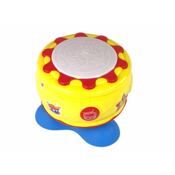 Duży Interaktywny Bębenek Muzyczny Światełka 19 cm