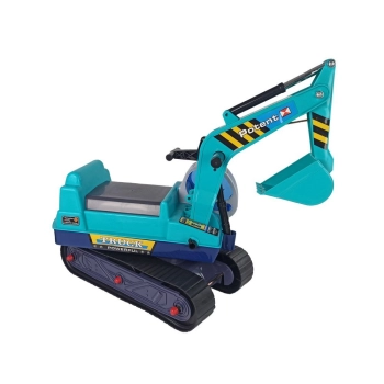 Duża Koparka Jeździk Koparka Budowa Kask Zielona