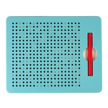 Tablica Magnetyczna z Kulkami Tablet Magnetyczny Pinezki Klocki Zielona