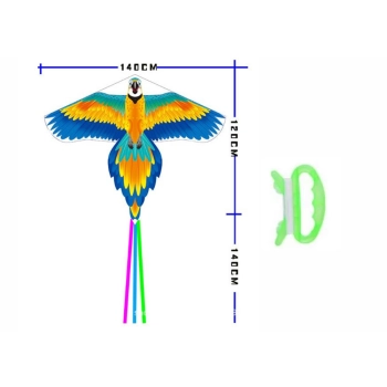 Duży Latawiec Ptak Długi Ogon Wstążki Kolorowy Papuga 250cm x 140cm