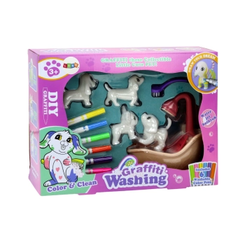 Zestaw Artystyczny DIY Salon Spa Dla Piesków Figurki Pisaki