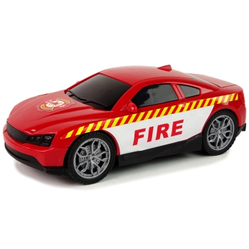 Zestaw Straż Pożarna Laweta Autko Helikopter Dźwięk Światła Czerwone