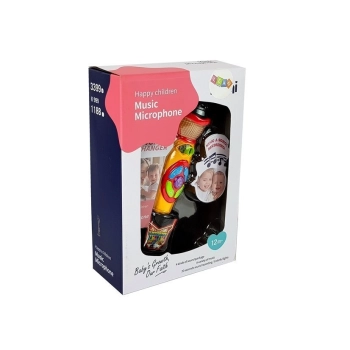 Mikrofon Żółto- Czarny Karaoke Nagrywający Piosenki