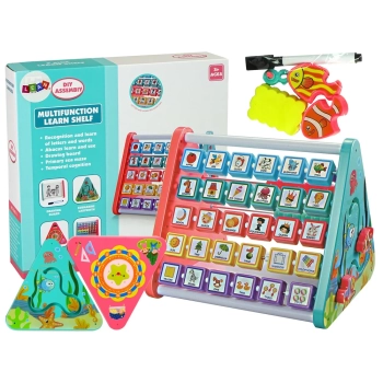 Edukacyjna Półka Trójkąt Liczydło Litery Przedmioty Zwierzęta