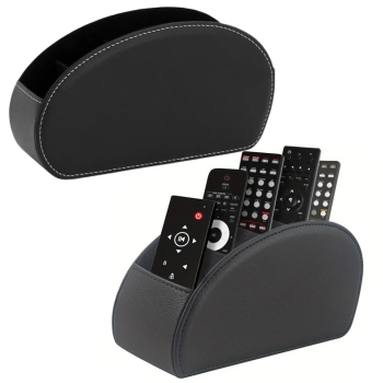 Pojemnik Organizer Na Piloty 5 Przegród Ekoskóra Czarny