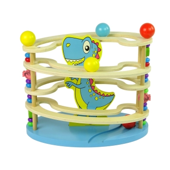 Zjeżdżalnia Piłeczek Smok Drewniana Koraliki