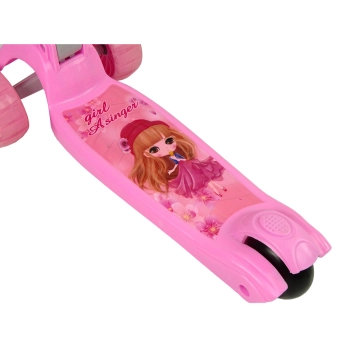 Hulajnoga Trójkołowa Święcące Koła Różowa