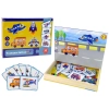 Magnetyczna Układanka Książka Transport Puzzle Karty