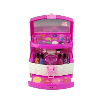 Zestaw Piękności Kosmetyki Kosmetyczka Różowa Lakier do Paznokci Cienie