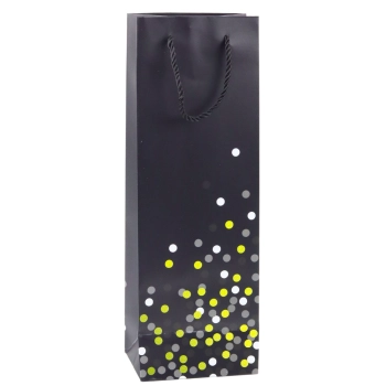Torba Prezentowa Na Butelkę Wino W Kropki 36 x 12 x 9cm
