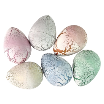 Wykluwające się Magiczne Jajko Dinozaura Rosnące 6 cm Białe