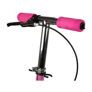 Hulajnoga Trójkołowa Świecące Koła LED Różowa z Hamulcem Ręcznym