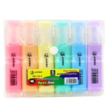 Zestaw Zakreślaczy Flamastrów W Etui Kolorowe Pastelowe 6szt