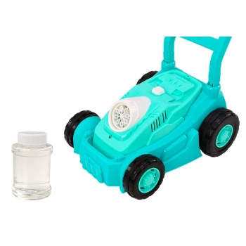 Maszyna Do Baniek Mydlanych Kosiarka Jeździk z Rączką Niebieski