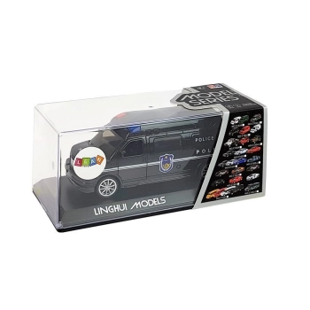 Auto Policja z Naciągiem ze światłami i dźwiękiem